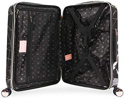 juicy couture black marble luggage