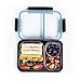 Bento Box 2 Compartments Stainless Steel Lunch Box for Adults and Kids, Portion Control Lunch Containers Leakproof, BPA Free - Blue