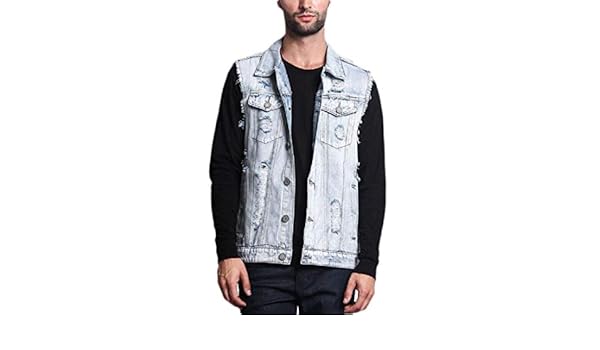 mens sleeveless denim jacket australia
