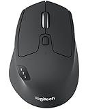 Logitech M720 Triathalon Multi-Device Wireless Mouse – Easily Move Text, Images and Files Between 3 Windows and Apple Mac Computers Paired with Bluetooth or USB, Hyper-Fast Scrolling, Black