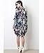 ACEFAST INC Vintage Women Girls Floral Print Long Loose Kimono Jacket Coat Cardigan Blouses Blue, Large