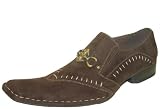 Antonio Zengara Brown Suede Loafer Shoes With Metal Bracelet Diagonal Toe A401292 Size 9
