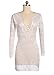 Walant Women's Crochet Sexy Swimsuit Cover UP Bikini Bathing Suit Beach Dress,Beige,One Size