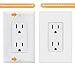 ENERLITES Screwless Decorator Wall Plates Child Safe Outlet Covers, Size 1-Gang 4.68