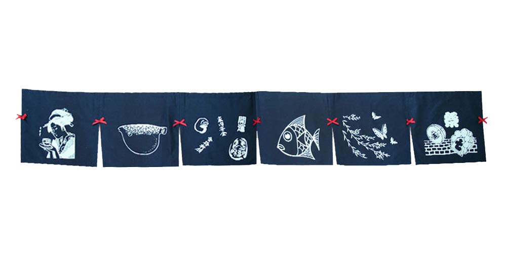 Blue Noren Sushi Curtain Japanese Restaurant Sign Entrance Doorway Decor - 08b