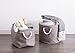 DII Collapsible Variegated Polyester Storage Bin, Large, Gray