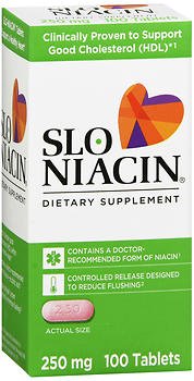 Slo-Niacin 250 mg, Polygel Controlled Release Tablets - 100ct, Pack of 2