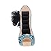 SandT Collection Glam Shoe 8 Ring Holder with Flower - Turquoise