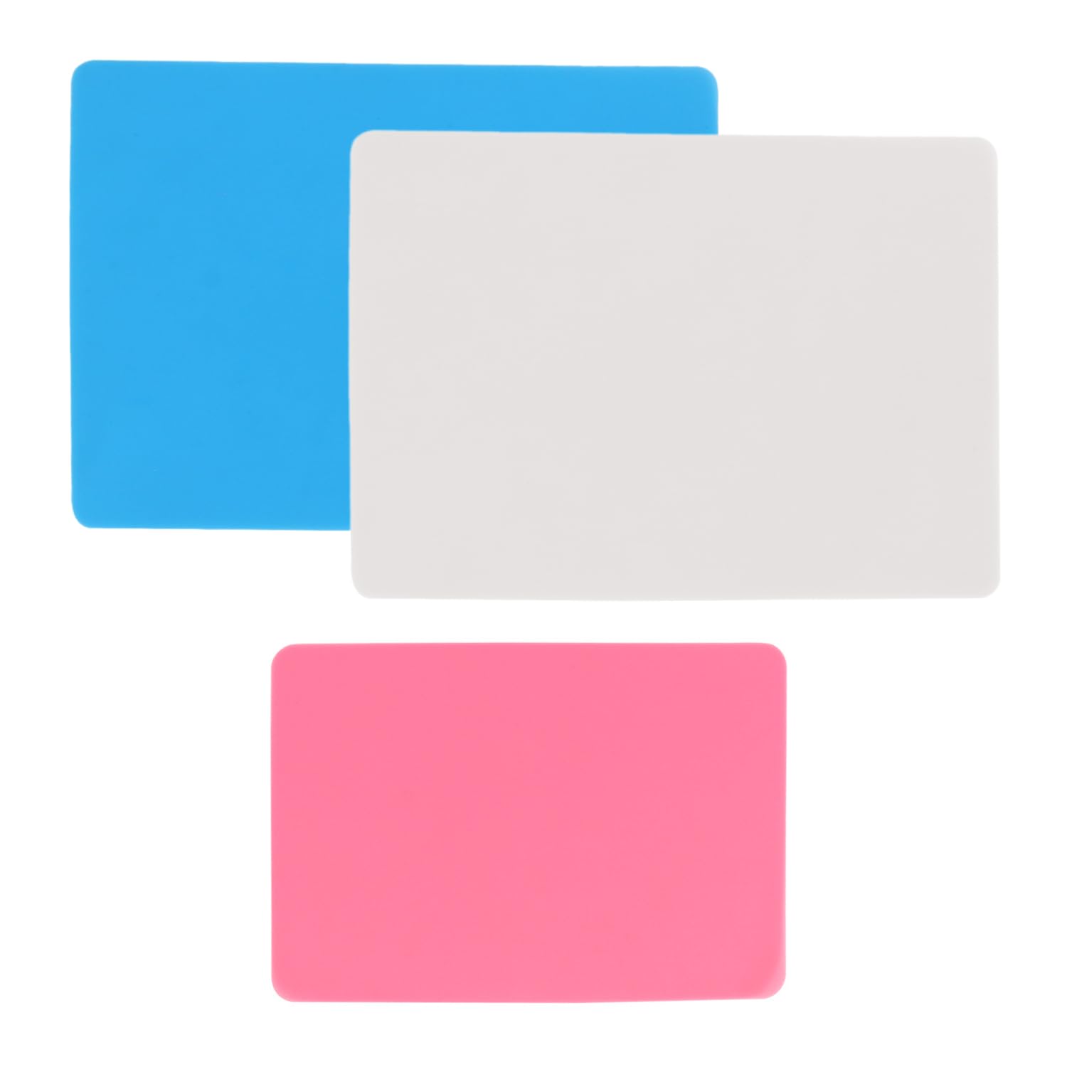 3 Pack Silicone Mats, Resin Mold Silicone Mats, Craft Mats, Silicone Painting Mats, Countertop Silicone Mats, Baking Mats for Resin Pouring, Tabletop Insulation (Grey, Blue, Pink)