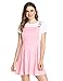 Romwe Women's Cute A Line Adjustable Straps Pleated Mini Overall Pinafore Dress