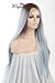 K’ryssma Ombre Blue Lace Front Wigs, Long Natural Straight Ombre Synthetic Wig with Dark Roots Heat Resistant Lace Wigs for Women 24 inches