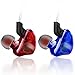 Maxonor Transparent Earphones Sport Running Headphones Waterproof Stereo Super Bass Headset Earbuds Handsfree With Mic (Red)