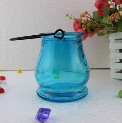 Vase Fillers Colorful glass vase creative furnishing plant bottle hydroponic flower glass vase bottle for home decoration Color Blue