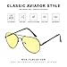 Myiaur Night Vision Glasses, Aviator Night Driving Glasses for Men&Women, Anti Glare Vision Yellow Glasses for Driving