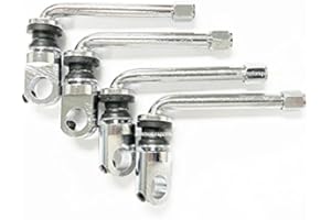 AVN Motorsports (4) Chrome 2.8" TPMS Valve Stems With TPMS Adapter ¦ 90 Degree ¦ Multi-Piece Wheels ¦ HRE MIRO FORGIATO WORK SSR WEDS