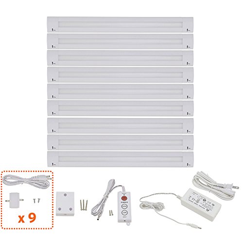 T3874 Lilium 12 Inch Warm White Modular LED Under Cabinet Lighting - Pro Kit (9 Panel)