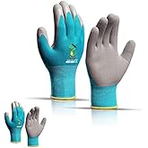 KDK Ages 5-7 Kids Gardening Gloves,Yard Work Gloves for Toddlers, Youth, Girls, Boys, Childrens, Soft Safety Rubber Gloves (XXS Age 5-7, 2 Pairs Blue Dinosaur)