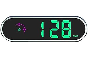 Digital Speedometer HUD Head Up Display with For Compass, Auto On/Off KM/H For MPH Meter, 7 Color Options, Fit for Car Truck 