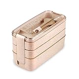 Iteryn Bento Adults Lunch Box, Stackable, 3-In-1