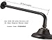 12 Inch Shower Arm And Flange - Solid Stainless Steel, Wall-Mounted For Fixed Shower Head & Rain Showerhead - Aqua Elegante - Oil-Rubbed Bronze