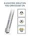 Hyperikon T8 T10 T12 8ft LED Tube Light, 36W (75W Equiv.), Dual-End Powered, Ballast Bypass, Shatterproof, Fluorescent Replacement, 5000k, Clear, 4400 Lumens, Workshop, Warehouse, Garage - 12 Pack