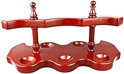 Tobacco Pipe Stand 5 Seat Solid Wood Double Row Smoking Cigarette Collection Rack S Type Erect Style Base Bracket Removable Tobacco Wood