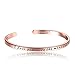 Solocute Mothers Day Rose Gold Bangle Bracelet Engraved I Love You to the Moon And Back Inspirational Jewelry, Womens Cuff Bracelets