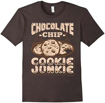 Men's Chocolate Chip Cookie Junkie T-Shirt Large Asphalt