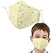 Kids Cotton Mouth Mask Adjustable Anti Dust Mouth Mask,Cotton Face Mask Reusable Mask Anime Face Mask Washable Mask Cute Dustproof Mask for Camping Outdoors for Toddlers Teens Children,Yellow