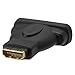 Cmple - DVI to HDMI Adapter, High Speed DVI-D (24+1) to HDMI Converter Female to Female, Gold Plated, Compatible with HDTV, DVD, PC, Projector