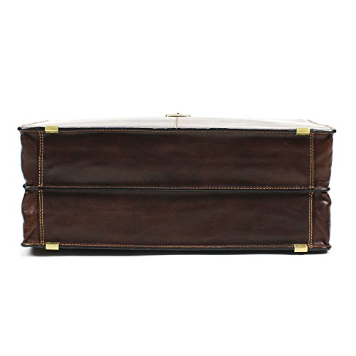 Tony Perotti Men's 17" Leather Laptop Lawyer's Business Briefcase