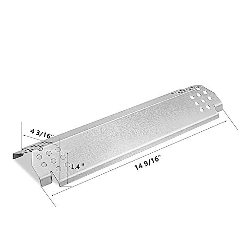 Grill Replacement Parts for Nexgrill 7200830H, 4 Pack Grill Burners and Heat Plates Shield for