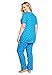 Dreams & Co. Women's Plus Size Knit Pj Set . With Pretty Floral Print, Henley
