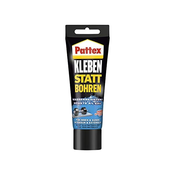 Pattex Montagekleber Kleben statt Bohren Wasserresistent, Kraftkleber für innen & außen, universell einsetzbarer…