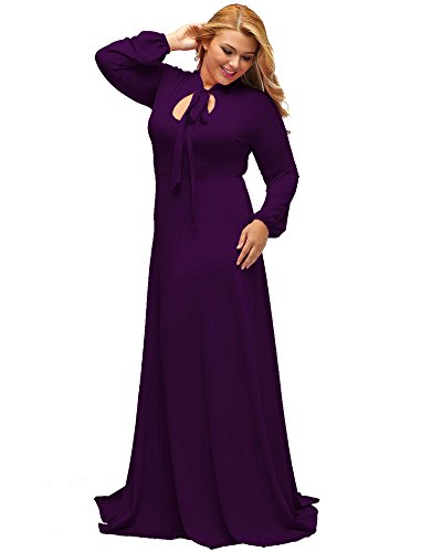 Lalagen women s vintage long sleeve plus size evening p…