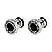 EVELICAL 3 Pair Stainless Steel Stud Earrings for Men Women Ear Piercing Tunnel Punk Style 8mm