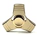 Fidget Spinner High Speed Aluminum Bearing Finger spinner Hand spinners fidget Toy for Adults Kids for Relieving Stress Anxiety ADHD Focus Boredom (Gold, Three Leaves)