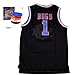masmigs Bugs Bunny Space Jam Basketball Jersey with Themed Wristbands, Black, Small