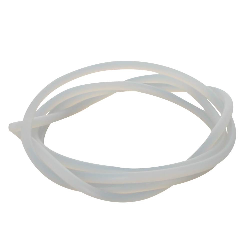 Othmro 0.16"(4mm) Dia Soft Silicone Bending Insert Tube for Rigid Tubing, 3.28 ft Shaping Acrylic Rigid Tubing Repairs Accessory Bending Cord White 1Pcs