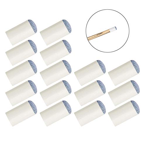 COOLOOdirect 30pcs Replacements Slip-On Pool Billiard Cue Tips Head Tip Snooker Mouth,12mm