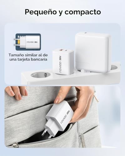 RAVIAD 30W USB C Charger Fast Charging, GAN 2-Port Type C Charger and Type C Cable Quick Charge 2M, 2 Pack Fast Charging Charger for iPhone 17 16 15 14 13 Pro MAX, Galaxy S25 S24 S23, Pad, Macbook
