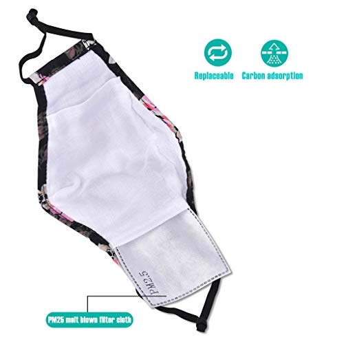 3pcs Face Bandana with Breathing Valves Washable Reusable Anti Dust Protection with 3PC Filter For Women Men (3 PC, Multicolor)