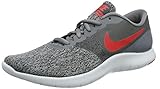 Nike Men's Flex Contact Running Shoes-Cool Grey/University Red-10.5