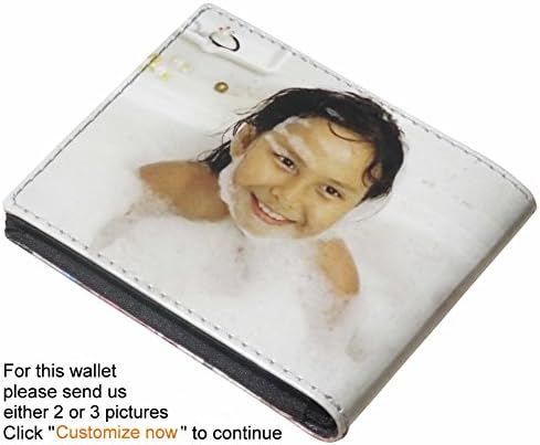 SMALL custom wallet for men with pictures from you, customized personalized wallets man men's pictures from me of my family kids children personal gift gifts name initials