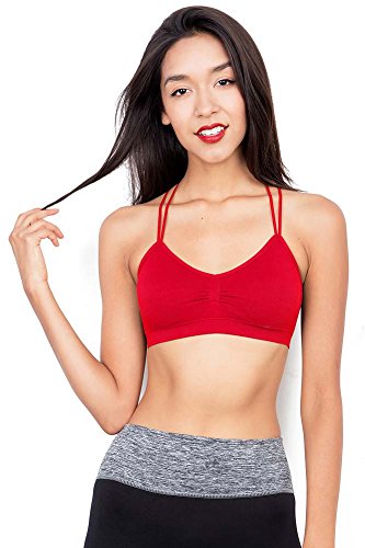 Pink Ice Women's Soft Breathable Sports Bra, Red, One Size