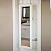 Best Choice Products Mirrored Lockable Jewelry Cabinet Armoire Organizer with Door Hanging Hooks and Wall Mount, White