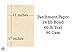 Natural Stationery Parchment Paper | 24 Lb Bond / 60 lb Text / 90 GSM Paper | 50 Sheets Per Pack | 11” x 17” Inches