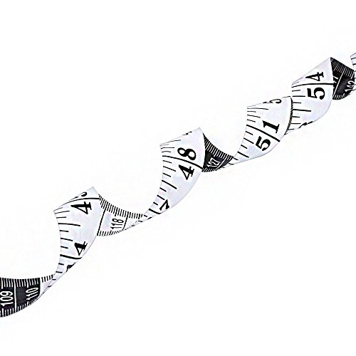 Giveet 2 Pack Soft Tape Measure, 60 inch 150 cm Double-scale Weight Loss Body Measurement Sewing Tailor Cloth Ruler (White)