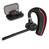 Bluetooth Headset, Wireless Business Earpiece For Trucker/Driver /Office/Sports With Mic and Mute,Widely Compatiable for iPhone and Android【Carrying Case Included】