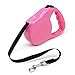 AIPET Retractable Dog Leash - Ribbon Lead for Training, Backyard Use and Walking Dogs - Easy to Grip Handle - Pet Training (Pink)